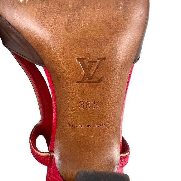 Louis Vuitton Cherry Leather Heels - Picture 8 of 9